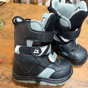Burton Kids' Black and Gray Snow Boots